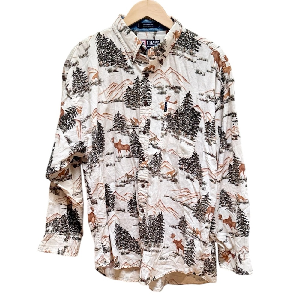 Vintage Chaps Ralph Lauren Moose Mountain Long Sleeve Shirt